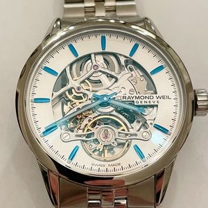 Raymond Weil Freelancer Calibre Skeleton Stainless Steel 42mm Mens Luxury Watch